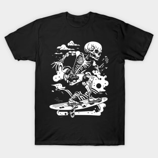 Skeleton on skateboard T-Shirt